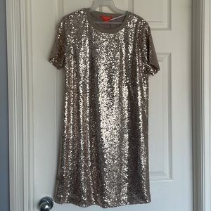 Full Sequin T-shirt Dress